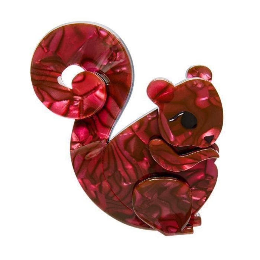 Erstwilder Saskia Squirrel Resin Brooch New in box